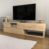 Comodă TV Morton, Diverse culori, 160x38x40 cm - Stejar | SKU: 322RTC2336 | Comodă TV Morton, 160x38x40 cm, varianta Stejar, produs pentru amenajarea locuinței, disponibil online în România la CasaMob