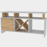 Comodă TV Auburn, Diverse culori, 120x30x61 cm - Alb - Stejar | SKU: 322RTC2365 | Comodă TV Auburn, 120x30x61 cm, varianta Alb - Stejar, produs pentru amenajarea locuinței, disponibil online în România la CasaMob