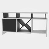 Comodă TV Auburn, Diverse culori, 120x30x61 cm - Alb - Antracit | SKU: 322RTC2366 | Comodă TV Auburn, 120x30x61 cm, varianta Alb - Antracit, produs pentru amenajarea locuinței, disponibil online în România la CasaMob