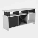 Comodă TV Auburn, Diverse culori, 120x30x61 cm - Alb - Antracit | SKU: 322RTC2366 | Comodă TV Auburn, 120x30x61 cm, varianta Alb - Antracit, produs pentru amenajarea locuinței, disponibil online în România la CasaMob