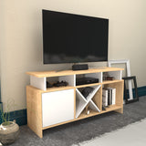 Comodă TV Auburn, Diverse culori, 120x30x61 cm - Stejar - Alb | SKU: 322RTC2369 | Comodă TV Auburn, 120x30x61 cm, varianta Stejar - Alb, produs pentru amenajarea locuinței, disponibil online în România la CasaMob