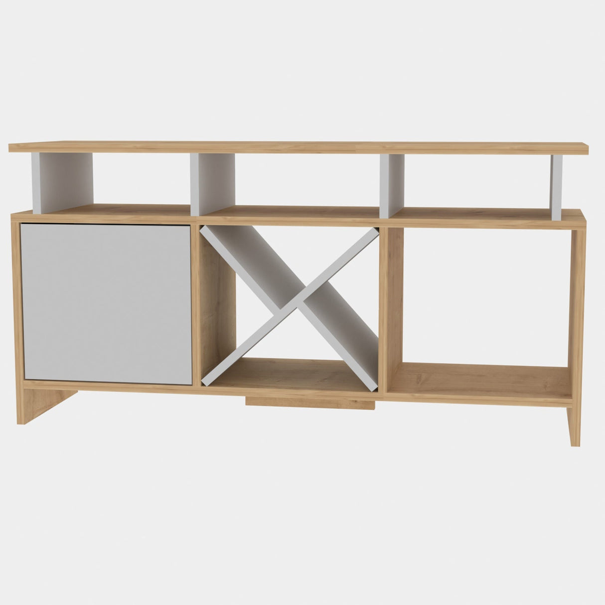 Comodă TV Auburn, Diverse culori, 120x30x61 cm - Stejar - Alb | SKU: 322RTC2369 | Comodă TV Auburn, 120x30x61 cm, varianta Stejar - Alb, produs pentru amenajarea locuinței, disponibil online în România la CasaMob