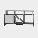 Comodă TV Auburn, Diverse culori, 120x30x61 cm - Antracit - Alb | SKU: 322RTC2373 | Comodă TV Auburn, 120x30x61 cm, varianta Antracit - Alb, produs pentru amenajarea locuinței, disponibil online în România la CasaMob