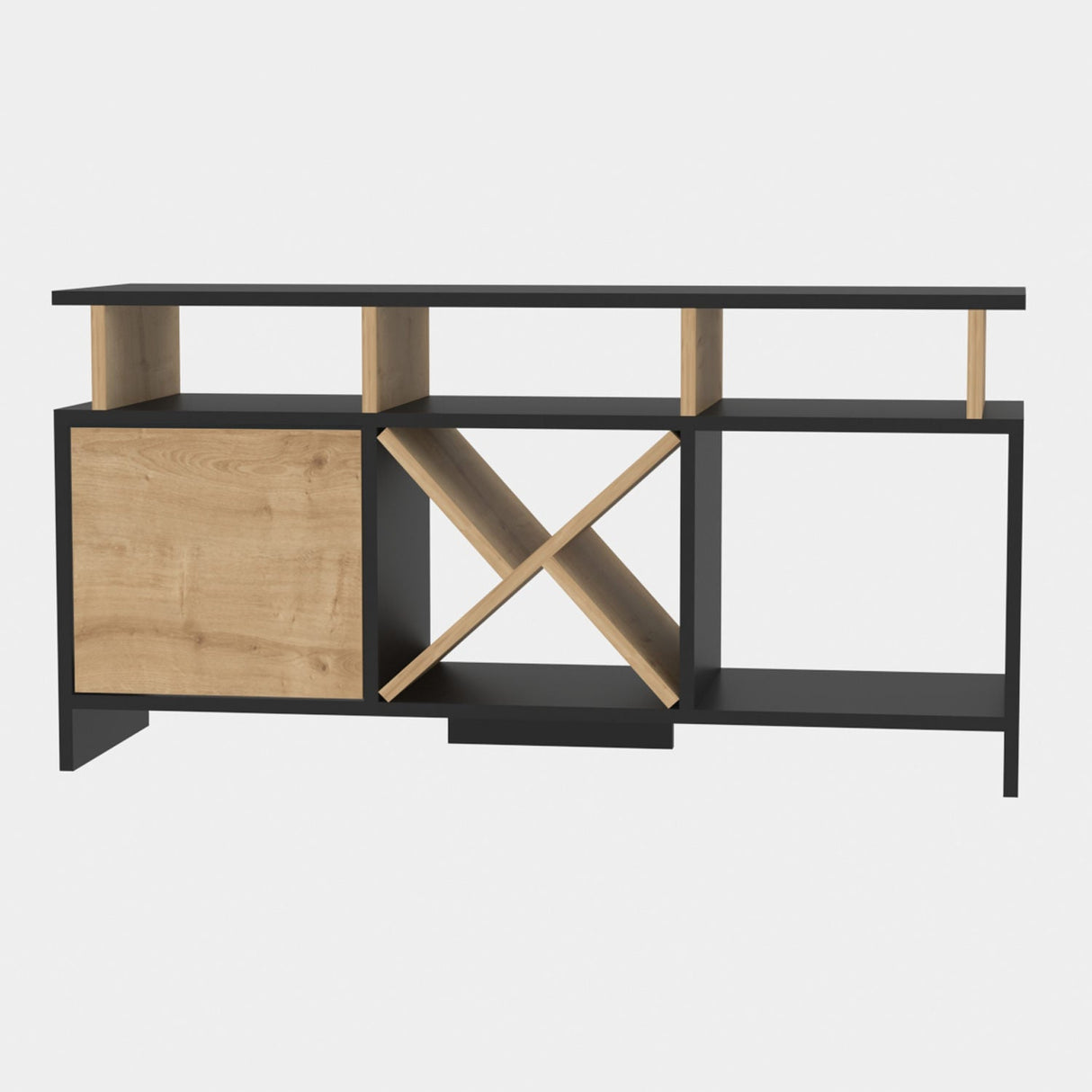 Comodă TV Auburn, Diverse culori, 120x30x61 cm - Antracit - Stejar | SKU: 322RTC2374 | Comodă TV Auburn, 120x30x61 cm, varianta Antracit - Stejar, produs pentru amenajarea locuinței, disponibil online în România la CasaMob