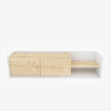 Comodă TV Krog, Diverse culori, 160x35x37 cm - Alb - Stejar | SKU: 322RTC2388 | Comodă TV Krog, 160x35x37 cm, varianta Alb - Stejar, produs pentru amenajarea locuinței, disponibil online în România la CasaMob