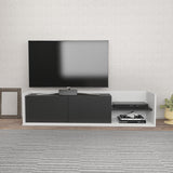 Comodă TV Krog, Diverse culori, 160x35x37 cm - Alb - Antracit | SKU: 322RTC2389 | Comodă TV Krog, 160x35x37 cm, varianta Alb - Antracit, produs pentru amenajarea locuinței, disponibil online în România la CasaMob