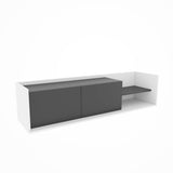 Comodă TV Krog, Diverse culori, 160x35x37 cm - Alb - Antracit | SKU: 322RTC2389 | Comodă TV Krog, 160x35x37 cm, varianta Alb - Antracit, produs pentru amenajarea locuinței, disponibil online în România la CasaMob