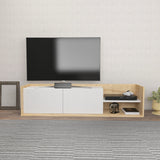 Comodă TV Krog, Diverse culori, 160x35x37 cm - Stejar - Alb | SKU: 322RTC2392 | Comodă TV Krog, 160x35x37 cm, varianta Stejar - Alb, produs pentru amenajarea locuinței, disponibil online în România la CasaMob