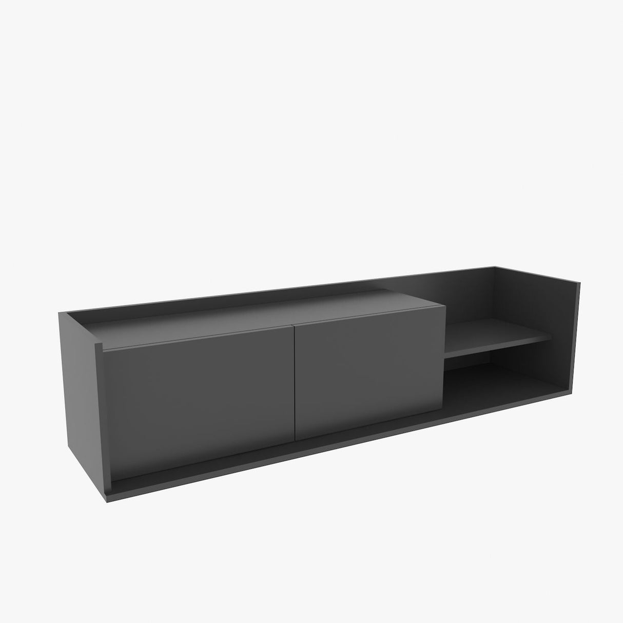 Comodă TV Krog, Diverse culori, 160x35x37 cm - Antracit | SKU: 322RTC2395 | Comodă TV Krog, 160x35x37 cm, varianta Antracit, produs pentru amenajarea locuinței, disponibil online în România la CasaMob