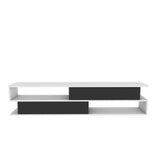 Comodă TV Cortez, Diverse culori, 160x35x39 cm - Alb - Antracit | SKU: 322RTC2406 | Comodă TV Cortez, 160x35x39 cm, varianta Alb - Antracit, produs pentru amenajarea locuinței, disponibil online în România la CasaMob