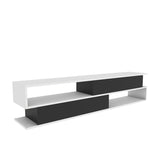 Comodă TV Cortez, Diverse culori, 160x35x39 cm - Alb - Antracit | SKU: 322RTC2406 | Comodă TV Cortez, 160x35x39 cm, varianta Alb - Antracit, produs pentru amenajarea locuinței, disponibil online în România la CasaMob