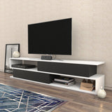 Comodă TV Cortez, Diverse culori, 160x35x39 cm - Alb - Antracit | SKU: 322RTC2406 | Comodă TV Cortez, 160x35x39 cm, varianta Alb - Antracit, produs pentru amenajarea locuinței, disponibil online în România la CasaMob