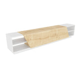 Comodă TV Rhodes, Diverse culori, 240x37x47 cm - Alb - Stejar | SKU: 322RTC2436 | Comodă TV Rhodes, 240x37x47 cm, varianta Alb - Stejar, produs pentru amenajarea locuinței, disponibil online în România la CasaMob