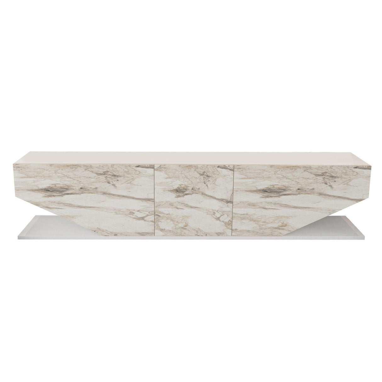 Comodă TV Inci, Diverse culori, 180x30x45 cm - Alb - Marble | SKU: 322RTC2448 | Comodă TV Inci, 180x30x45 cm, varianta Alb - Marble, produs pentru amenajarea locuinței, disponibil online în România la CasaMob