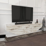 Comodă TV Inci, Diverse culori, 180x30x45 cm - Alb - Marble | SKU: 322RTC2448 | Comodă TV Inci, 180x30x45 cm, varianta Alb - Marble, produs pentru amenajarea locuinței, disponibil online în România la CasaMob