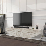 Comodă TV Inci, Diverse culori, 180x30x45 cm - Alb - Marble | SKU: 322RTC2448 | Comodă TV Inci, 180x30x45 cm, varianta Alb - Marble, produs pentru amenajarea locuinței, disponibil online în România la CasaMob