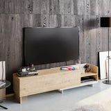 Comodă TV Parion, Diverse culori, 165x35x41 cm - Alb - Sapphire | SKU: 322RTC2453 | Comodă TV Parion, 165x35x41 cm, varianta Alb - Sapphire, produs pentru amenajarea locuinței, disponibil online în România la CasaMob