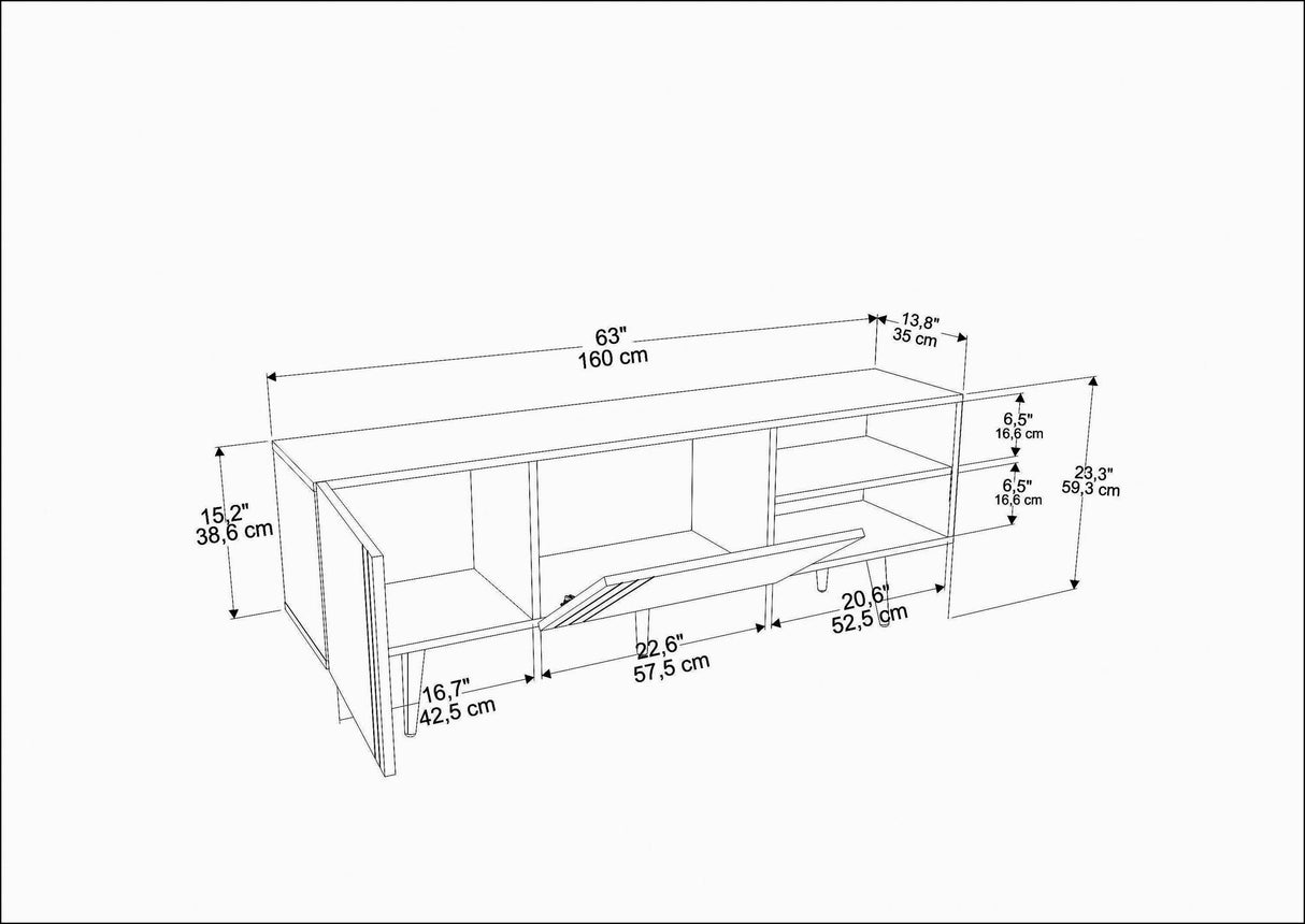 Comodă TV Ronas, Diverse culori, 160x35x39 cm - Nuc | SKU: 322RTC2456 | Comodă TV Ronas, 160x35x39 cm, varianta Nuc, produs pentru amenajarea locuinței, disponibil online în România la CasaMob
