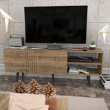 Comodă TV Ronas, Diverse culori, 160x35x39 cm - Nuc | SKU: 322RTC2456 | Comodă TV Ronas, 160x35x39 cm, varianta Nuc, produs pentru amenajarea locuinței, disponibil online în România la CasaMob