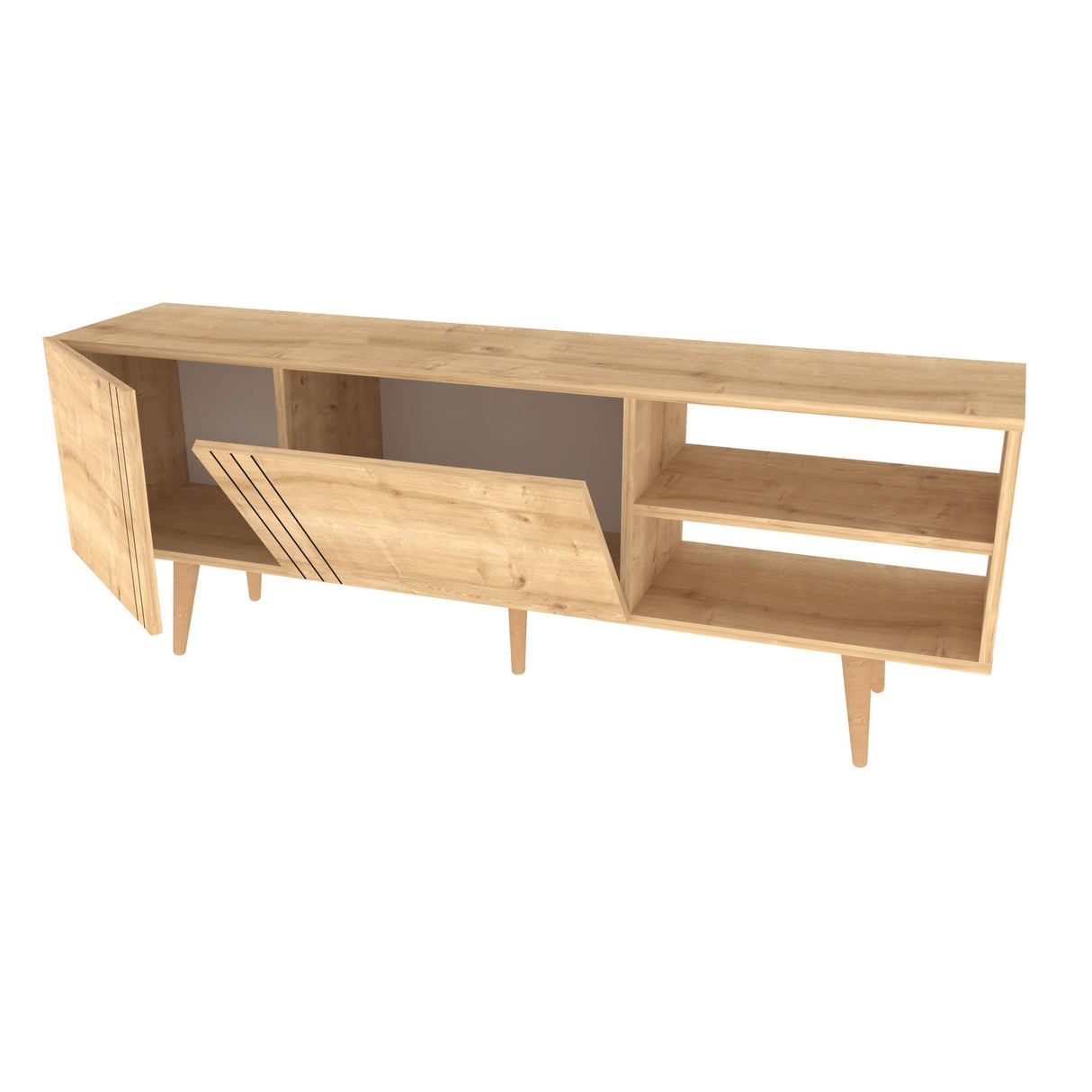 Comodă TV Ronas, Diverse culori, 160x35x39 cm - Sapphire | SKU: 322RTC2457 | Comodă TV Ronas, 160x35x39 cm, varianta Sapphire, produs pentru amenajarea locuinței, disponibil online în România la CasaMob