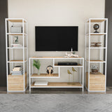 Comodă TV Robbins, Diverse culori, Diverse dimensiuni - Alb - Stejar - 198x39x160 cm | SKU: 322RTC2470 | Comodă TV Robbins, varianta Alb - Stejar - 198x39x160 cm, produs pentru amenajarea locuinței, disponibil online în România la CasaMob