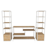 Comodă TV Robbins, Diverse culori, Diverse dimensiuni - Alb - Stejar - 198x39x160 cm | SKU: 322RTC2470 | Comodă TV Robbins, varianta Alb - Stejar - 198x39x160 cm, produs pentru amenajarea locuinței, disponibil online în România la CasaMob