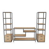 Comodă TV Robbins, Diverse culori, Diverse dimensiuni - Negru - Stejar - 198x39x160 cm | SKU: 322RTC2477 | Comodă TV Robbins, varianta Negru - Stejar - 198x39x160 cm, produs pentru amenajarea locuinței, disponibil online în România la CasaMob