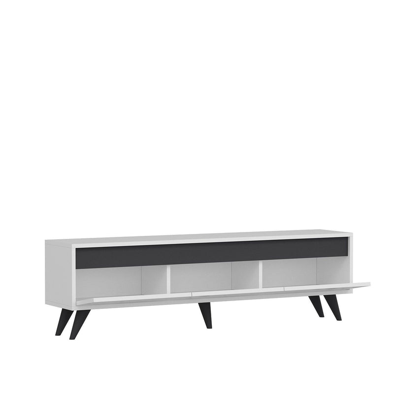 Alb | SKU: 327ODS1113 | Comodă TV Century, 150x30x45 cm, varianta Alb, produs pentru amenajarea locuinței, disponibil online în România la CasaMob