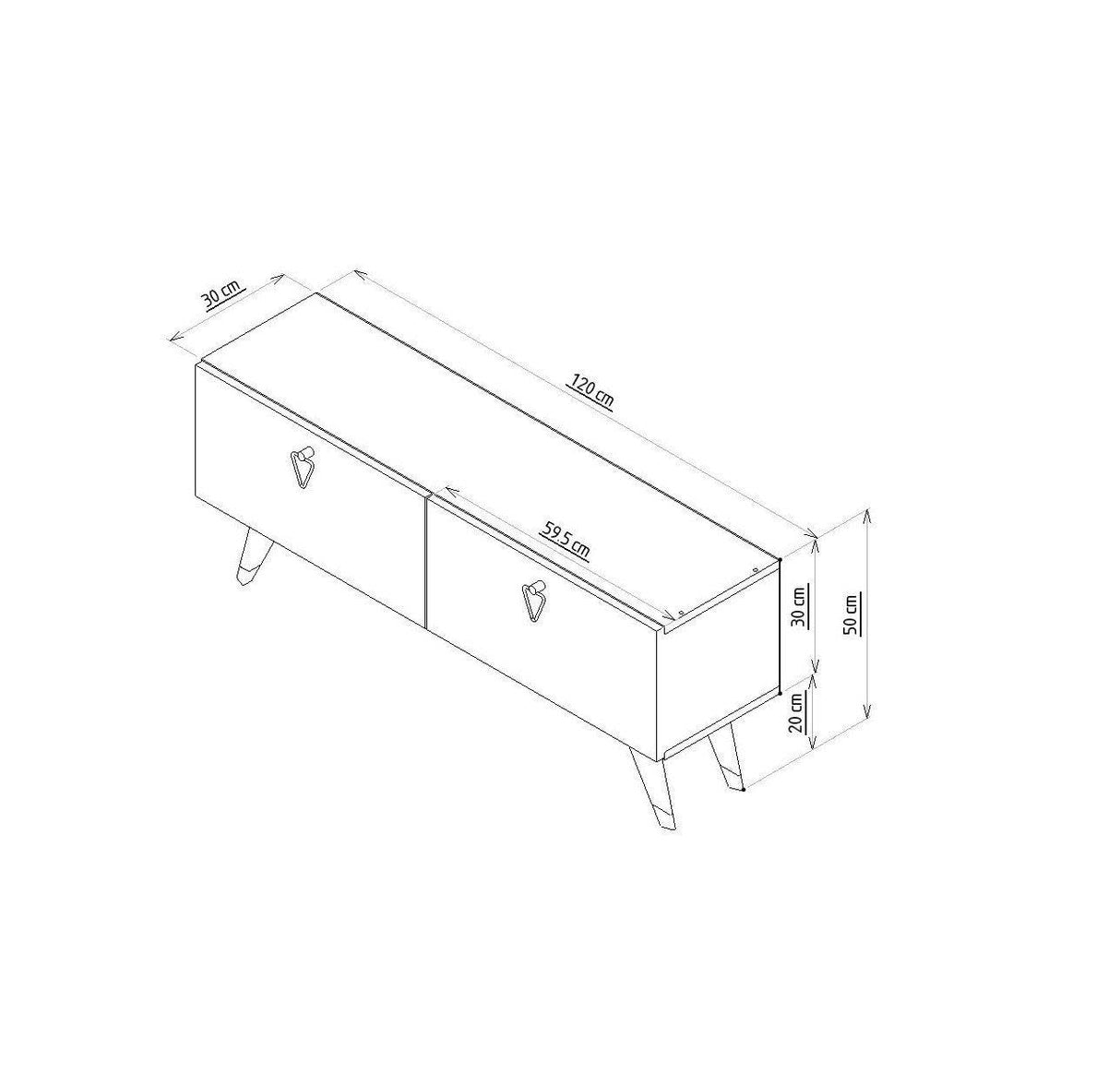 Comodă TV Tarab, Diverse culori, 120x30x50 cm - Alb | SKU: 327ODS1117 | Comodă TV Tarab, 120x30x50 cm, varianta Alb, produs pentru amenajarea locuinței, disponibil online în România la CasaMob