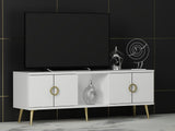 Comodă TV Cey, Diverse culori, 120x30x45 cm - Alb | SKU: 327ODS1120 | Comodă TV Cey, 120x30x45 cm, varianta Alb, produs pentru amenajarea locuinței, disponibil online în România la CasaMob