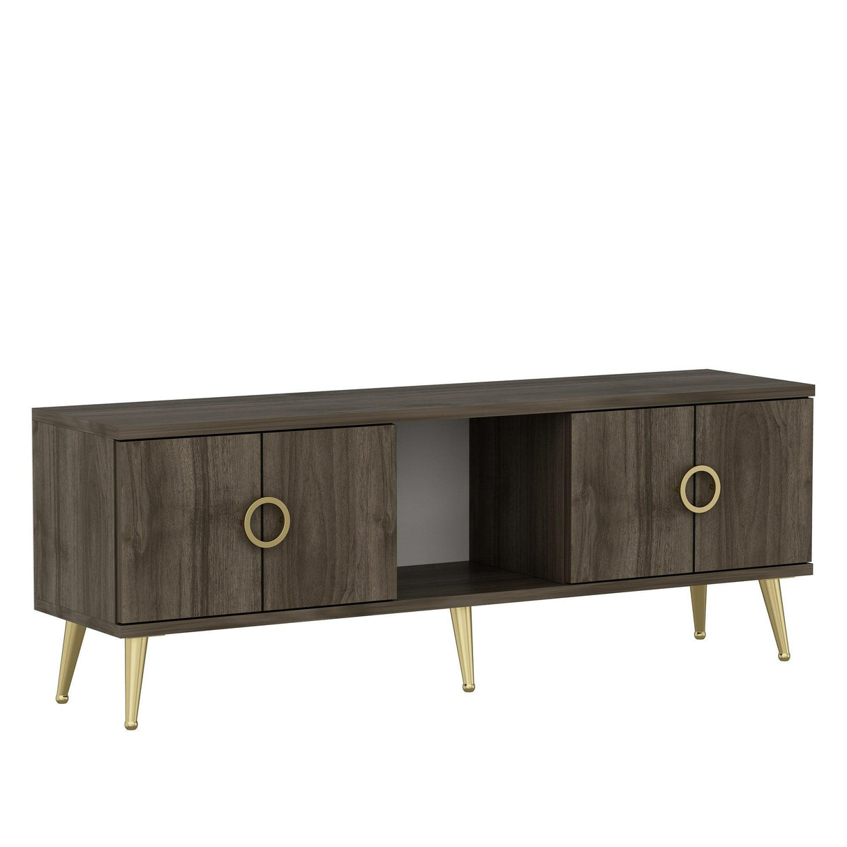 Comodă TV Cey, Diverse culori, 120x30x45 cm - Nuc | SKU: 327ODS1122 | Comodă TV Cey, 120x30x45 cm, varianta Nuc, produs pentru amenajarea locuinței, disponibil online în România la CasaMob