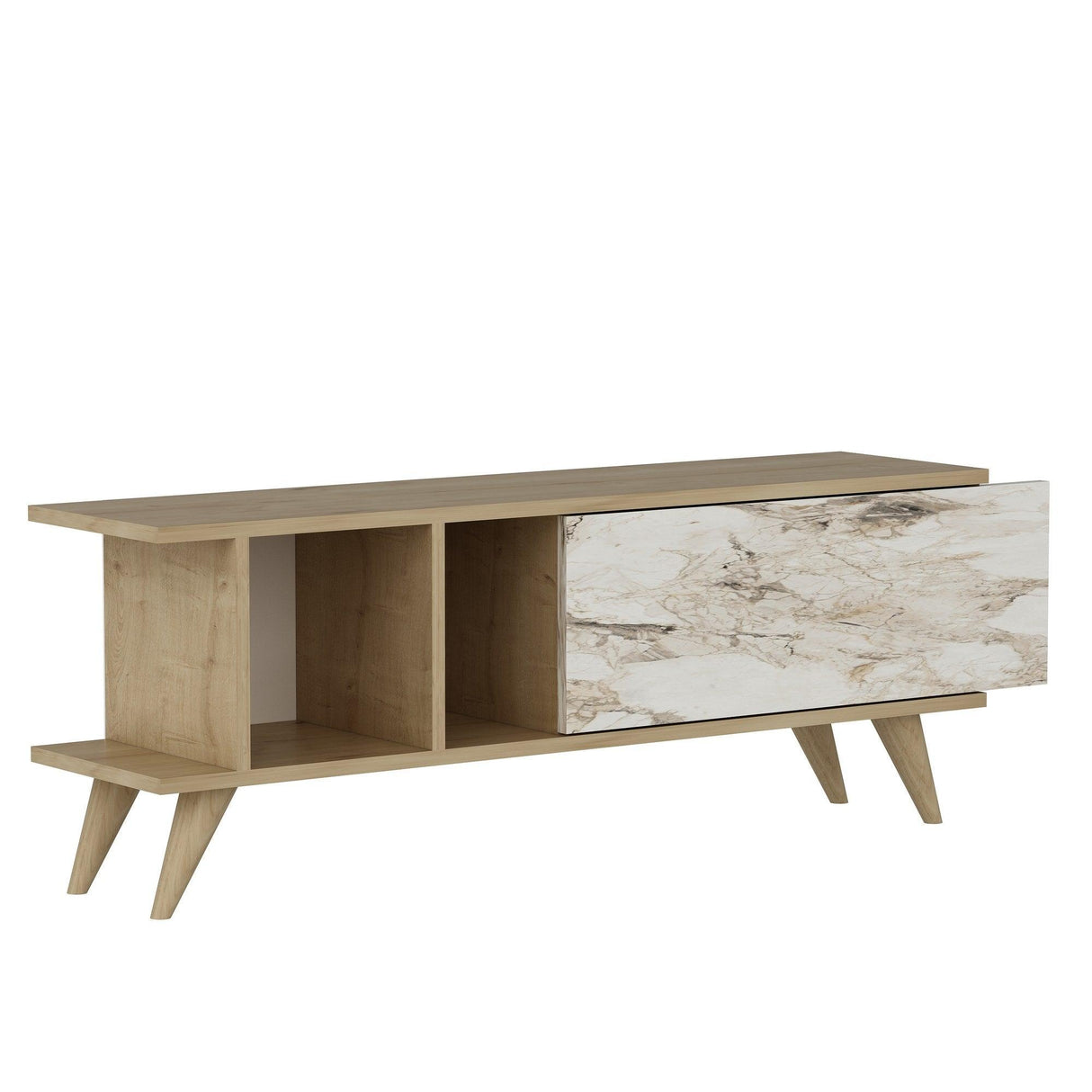 Comodă TV Liberty, Diverse culori, 120x30x45 cm - Stejar safir - Marble | SKU: 327ODS1123 | Comodă TV Liberty, 120x30x45 cm, varianta Stejar safir - Marble, produs pentru amenajarea locuinței, disponibil online în România la CasaMob