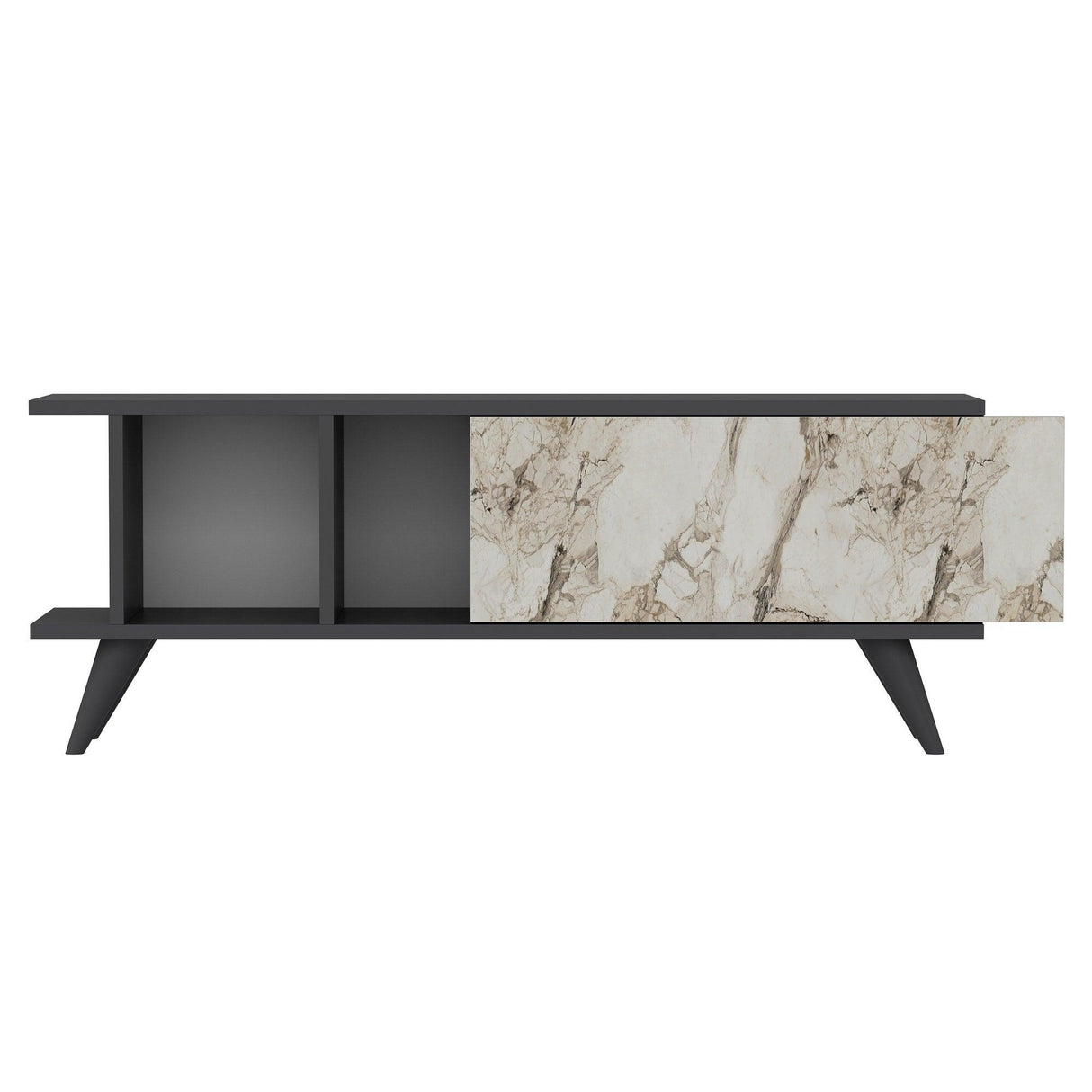 Comodă TV Liberty, Diverse culori, 120x30x45 cm - Antracit - Marble | SKU: 327ODS1124 | Comodă TV Liberty, 120x30x45 cm, varianta Antracit - Marble, produs pentru amenajarea locuinței, disponibil online în România la CasaMob