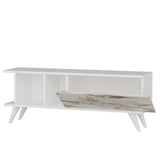 Comodă TV Liberty, Diverse culori, 120x30x45 cm - Alb - Marble | SKU: 327ODS1125 | Comodă TV Liberty, 120x30x45 cm, varianta Alb - Marble, produs pentru amenajarea locuinței, disponibil online în România la CasaMob
