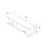 Comodă TV Liberty, Diverse culori, 120x30x45 cm - Alb - Marble | SKU: 327ODS1125 | Comodă TV Liberty, 120x30x45 cm, varianta Alb - Marble, produs pentru amenajarea locuinței, disponibil online în România la CasaMob
