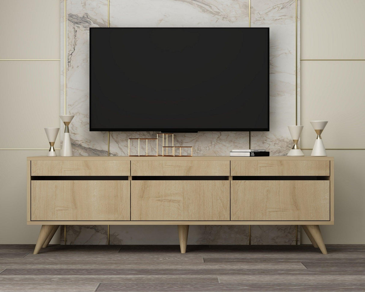 Comodă TV River, Diverse culori, 150x30x48 cm - Stejar safir | SKU: 327ODS1129 | Comodă TV River, 150x30x48 cm, varianta Stejar safir, produs pentru amenajarea locuinței, disponibil online în România la CasaMob