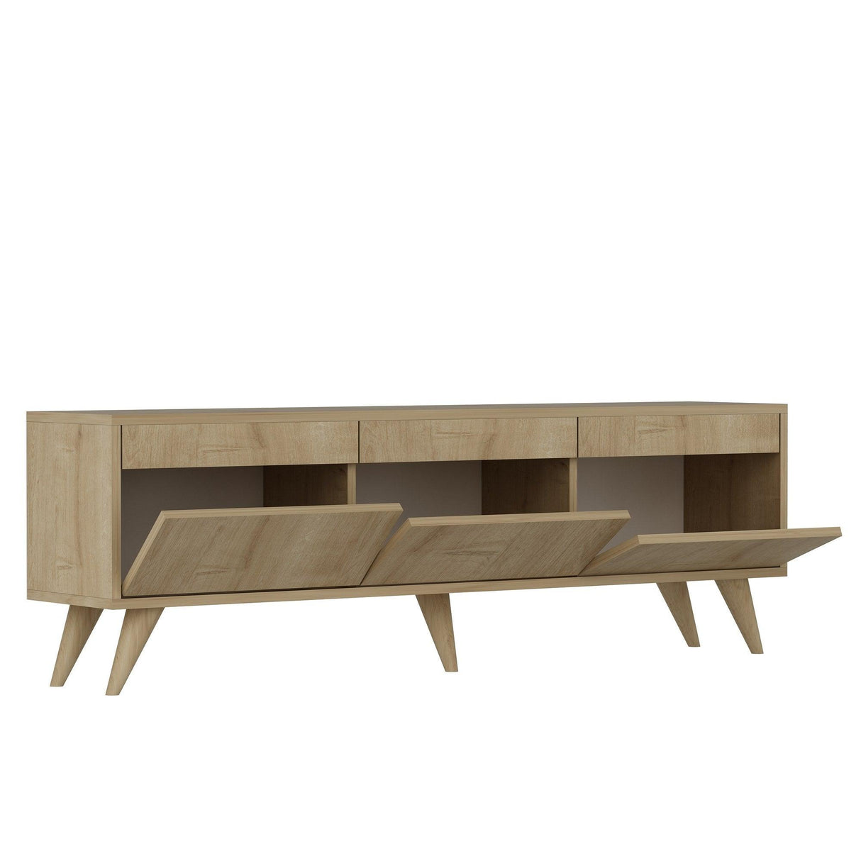 Comodă TV River, Diverse culori, 150x30x48 cm - Stejar safir | SKU: 327ODS1129 | Comodă TV River, 150x30x48 cm, varianta Stejar safir, produs pentru amenajarea locuinței, disponibil online în România la CasaMob