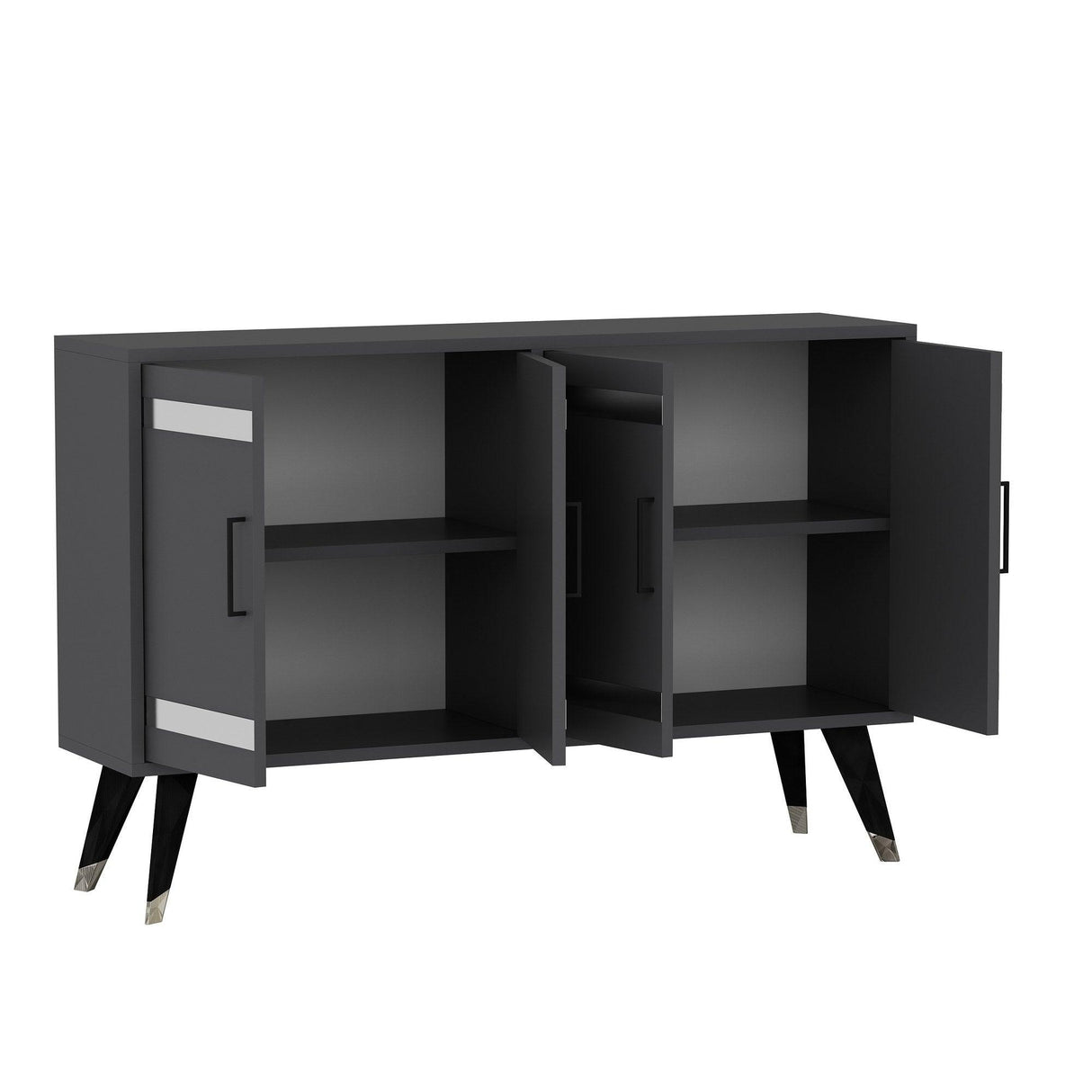 Comodă TV İlda, Diverse culori, 120x30x80 cm - Antracit | SKU: 327ODS1133 | Comodă TV İlda, 120x30x80 cm, varianta Antracit, produs pentru amenajarea locuinței, disponibil online în România la CasaMob
