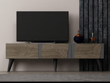 Comodă TV Veas, Diverse culori, 150x30x43 cm - Antracit - Nuc | SKU: 327ODS1135 | Comodă TV Veas, 150x30x43 cm, varianta Antracit - Nuc, produs pentru amenajarea locuinței, disponibil online în România la CasaMob