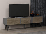 Comodă TV Veas, Diverse culori, 150x30x43 cm - Antracit - Nuc | SKU: 327ODS1135 | Comodă TV Veas, 150x30x43 cm, varianta Antracit - Nuc, produs pentru amenajarea locuinței, disponibil online în România la CasaMob
