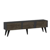Comodă TV Veas, Diverse culori, 150x30x43 cm - Antracit - Nuc | SKU: 327ODS1135 | Comodă TV Veas, 150x30x43 cm, varianta Antracit - Nuc, produs pentru amenajarea locuinței, disponibil online în România la CasaMob