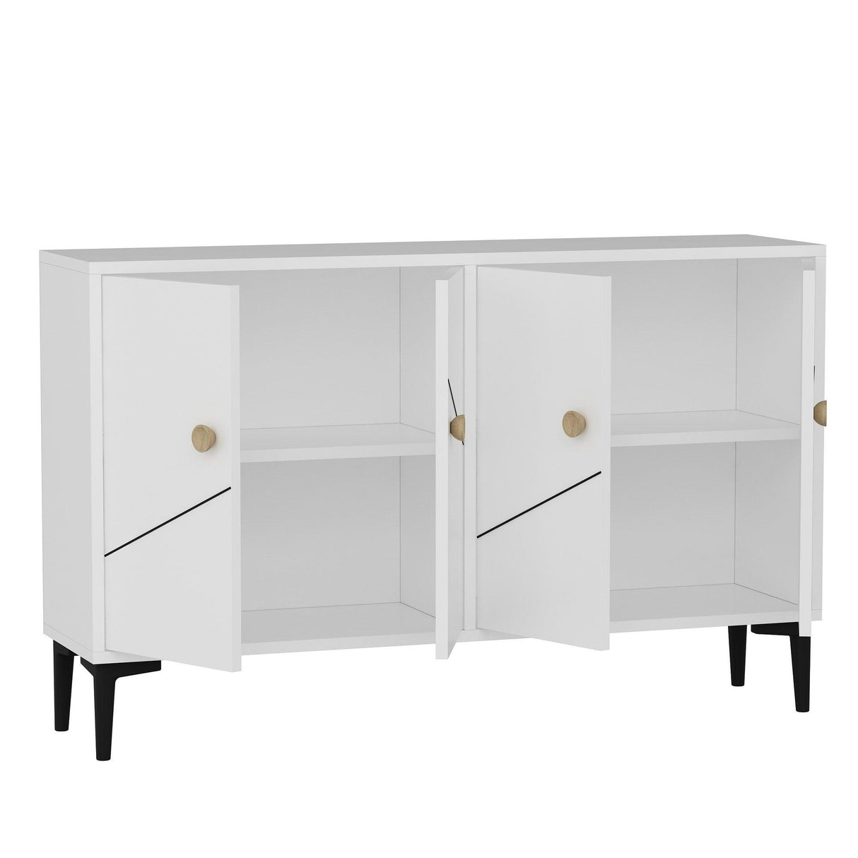 Comodă TV Cria, Diverse culori, 120x30x75 cm - Alb | SKU: 327ODS1136 | Comodă TV Cria, 120x30x75 cm, varianta Alb, produs pentru amenajarea locuinței, disponibil online în România la CasaMob