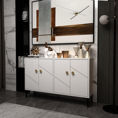 Alb | SKU: 327ODS1138 | Comodă TV Myria, 120x30x75 cm, varianta Alb, produs pentru amenajarea locuinței, disponibil online în România la CasaMob