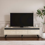 Comodă TV Century, Diverse culori, 150x30x45 cm - Travertin - Antracit | SKU: 327ODS1254 | Comodă TV Century, 150x30x45 cm, varianta Travertin - Antracit, produs pentru amenajarea locuinței, disponibil online în România la CasaMob