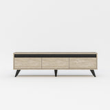 Comodă TV Century, Diverse culori, 150x30x45 cm - Travertin - Antracit | SKU: 327ODS1254 | Comodă TV Century, 150x30x45 cm, varianta Travertin - Antracit, produs pentru amenajarea locuinței, disponibil online în România la CasaMob