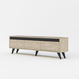 Comodă TV Century, Diverse culori, 150x30x45 cm - Travertin - Antracit | SKU: 327ODS1254 | Comodă TV Century, 150x30x45 cm, varianta Travertin - Antracit, produs pentru amenajarea locuinței, disponibil online în România la CasaMob