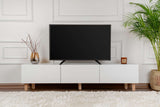 Comodă TV Alvin, Diverse culori, 180x31x42 cm - Alb | SKU: 327ODS1255 | Comodă TV Alvin, 180x31x42 cm, varianta Alb, produs pentru amenajarea locuinței, disponibil online în România la CasaMob
