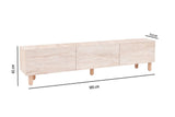 Comodă TV Alvin, Diverse culori, 180x31x42 cm - Travertin | SKU: 327ODS1256 | Comodă TV Alvin, 180x31x42 cm, varianta Travertin, produs pentru amenajarea locuinței, disponibil online în România la CasaMob