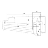 Canapea extensibilă cu depozitare Vox, Diverse culori, 214x82x83 cm - Gri închis | SKU: 328-000010 | Canapea extensibilă cu depozitare Vox, 214x82x83 cm, varianta Gri închis, produs pentru amenajarea locuinței, disponibil online în România la CasaMob