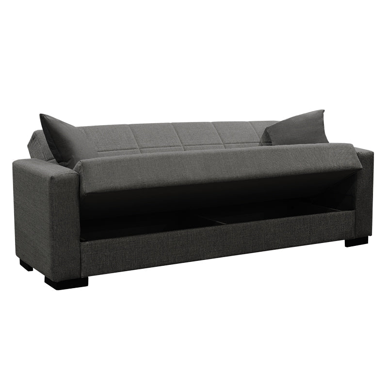 Canapea extensibilă cu depozitare Vox, Diverse culori, 214x82x83 cm - Gri închis | SKU: 328-000010 | Canapea extensibilă cu depozitare Vox, 214x82x83 cm, varianta Gri închis, produs pentru amenajarea locuinței, disponibil online în România la CasaMob